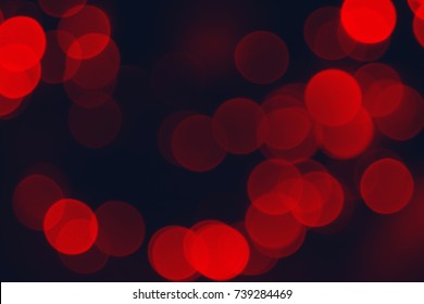 Vintage Red Toned Holiday Duotone Blurred Bokeh Lights Background