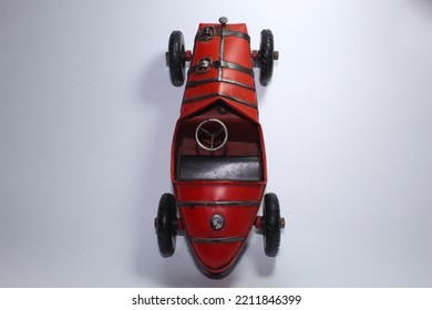 Vintage Red Toy Racing Car