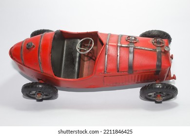 Vintage Red Toy Racing Car