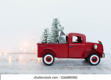 Vintage Red Truck Christmas Tree Ornament - Powered by Shutterstock