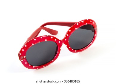 red polka dot sunglasses