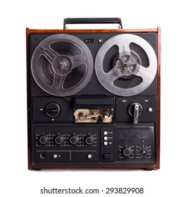 Vintage Reel-to-reel Recorder Isolated On White