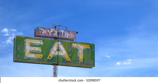 Vintage Restaurant Sign.