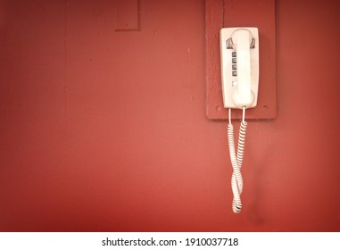 Vintage Retro Wall Phone With Cord