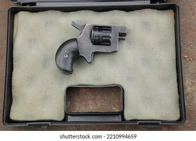 Vintage Revolver In The Case