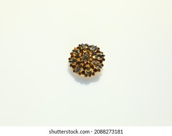Vintage Rhinestone Brooch Pin Woman Fashion Accessory Jewelry