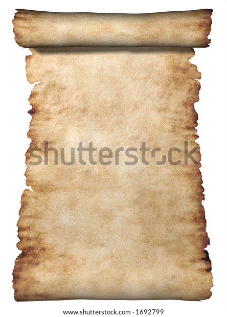 Vintage Roll Parchment Background Isolated On Stock Photo (Edit Now ...