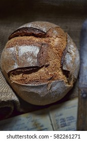 Vintage Round Loaf Of Bread 