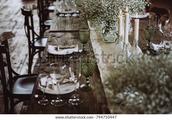 Vintage Rustic Wedding Decor Stock Photo Edit Now 794710447