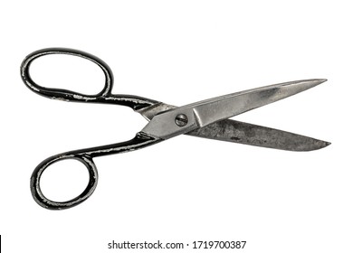 vintage scissor isolated over white