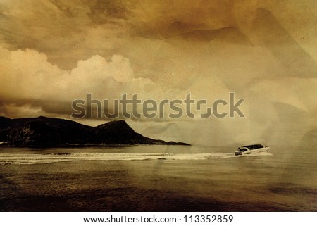 Similar – Dunkle Regenwolken an der Küste der Isle of Skye in Schottland