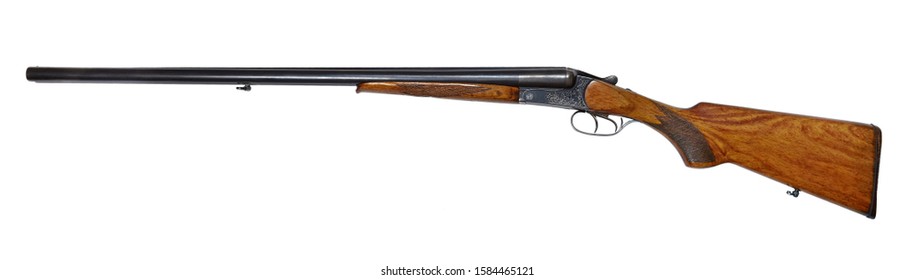 Vintage Shotgun Isolated On White Background.