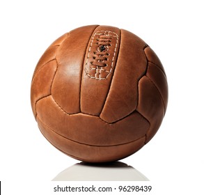 Vintage Soccer Ball On White Background
