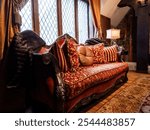 Vintage Sofa Inside a Castle