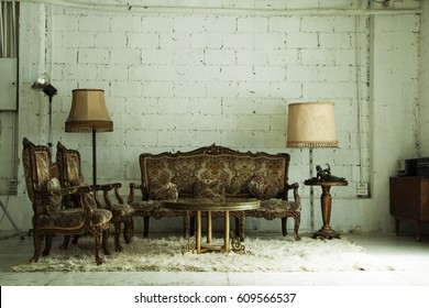 Vintage Sofa In Living Room