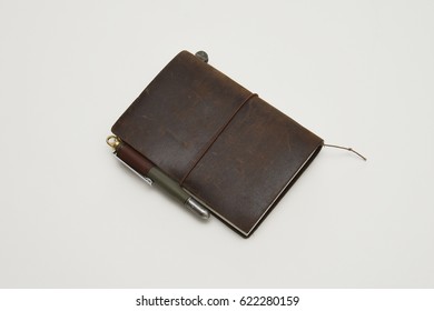 Vintage Soft Leather Cover Journal Notebook In Hand Held Size. Fully Customizable Notebook For Personal Touch And Loved By People Who Travel A Lot.