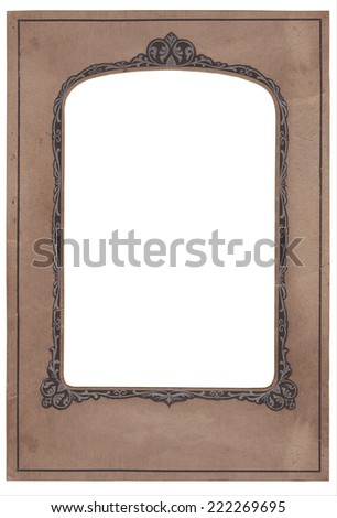 vintage stained old art deco studio photo frame