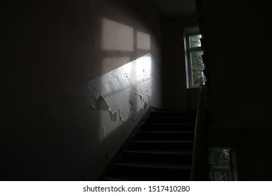 Vintage Staircase In Old Tenement House In Warsaw, Poland