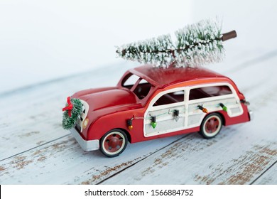 Vintage Station Wagon Christmas Tree Ornament