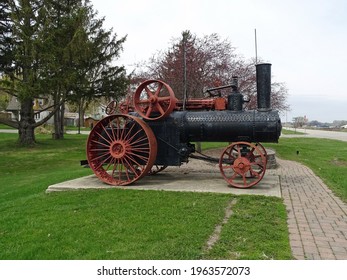 A Vintage Steam Tractor In Mabel, Minnesota