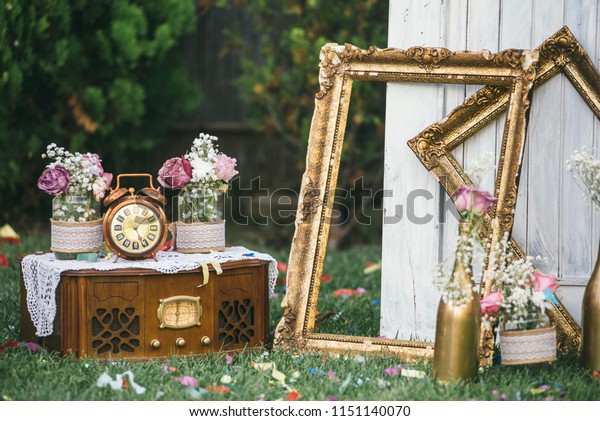 Vintage Still Life Decoration Wedding Reception Royalty Free