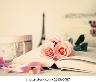 Vintage Still Life with Roses - Powered by Shutterstock