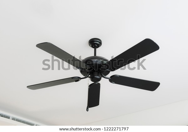 Vintage Style Black Ceiling Fan Inside Stock Photo Edit Now