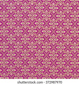 Vintage style of carpet pattern background pattern Thailand.