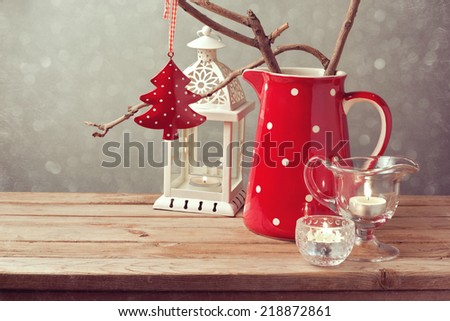 Vintage style Christmas table decoration