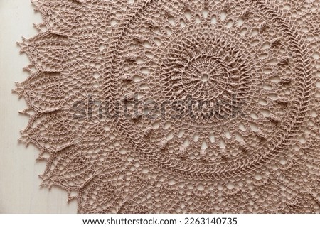 Vintage style crochet doily. This photo has been taken in Prague, 2023