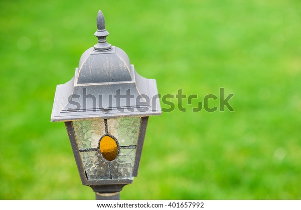 Vintage Style Metal Glass Garden Lamp Stock Image Download Now