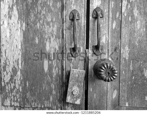 Vintage Style Old Wooden Door Door Stock Photo Edit Now 1211885206