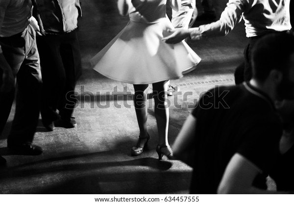Vintage Style Photo Dance Hall People Stock Photo (Edit Now) 634457555