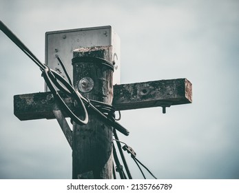 Vintage Style Telephone Pole And Box