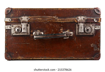 Vintage Suitcase Texture Top View