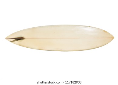 Vintage Surfboard Isolated On White