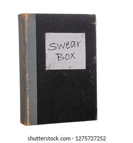 Vintage Swear Box, Isolated On White Background. New Year Resolution Maybe.