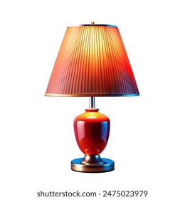 Vintage table lamp isolated,lamp sitting on top of a table next to a light on top