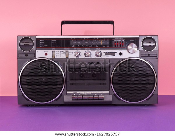 Vintage Tape Cassette Player Retro Boombox 스톡 사진(지금 편집) 1629825757