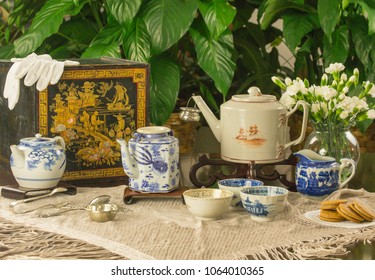 Vintage Tea Set - Traditional Victorian Style For Brunch, Snack Or A Special Tea Party. 