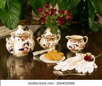 Vintage Tea Set - Traditional Victorian Style For Brunch, Snack Or A Special Tea Party. 