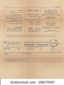 Vintage Telegram Setup For Front And Back Printing