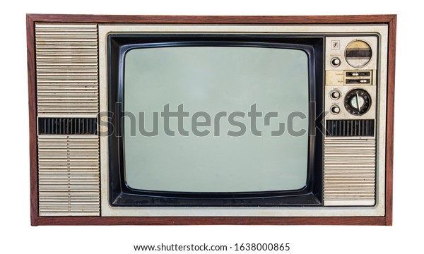 Vintage Television Cut Out Screen On Stock Photo 1638000865 