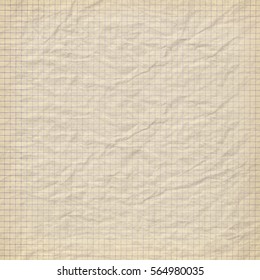 Vintage Textured Background With Crumpled Paper Grid Pattern