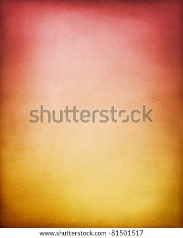 A vintage, textured paper background with a yellow-brown to red  gradient.  See my portfolio for other color variations of this background.