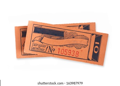 Vintage Ticket Stubs With Copy Space For Text 