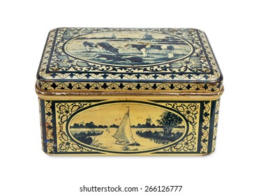 antique tin box