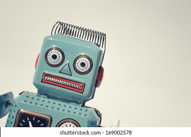 Vintage tin toy robot  - Shutterstock ID 169002578