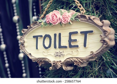 Vintage Toilet Sign