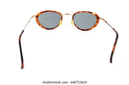 Vintage Tortoise Shell Sunglasses. Isolated.